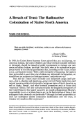 Cover page: A Breach of Trust: The Radioactive Colonization of Native North America