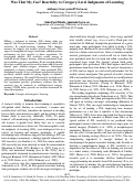 Cover page: Was That My Cue? Reactivity to Category-Level Judgments of Learning