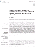 Cover page: Digging into Lipid Membrane Permeation for Cardiac Ion Channel Blocker d-Sotalol with All-Atom Simulations