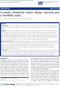 Cover page: A robotic wheelchair trainer: design overview and a feasibility
study