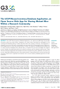 Cover page: The UCSF Mouse Inventory Database Application, an Open Source Web App for Sharing Mutant Mice Within a Research Community.