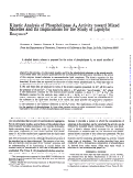 Cover page: Kinetic analysis of phospholipase A2 activity toward mixed micelles and its implications for the study of lipolytic enzymes
