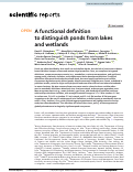 Cover page: A functional definition to distinguish ponds from lakes and wetlands