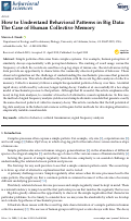 Cover page: How to Understand Behavioral Patterns in Big Data: The Case of Human Collective Memory