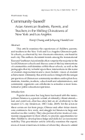 Cover page: Community-based? Asian American Students, Parents, and Teachers in the Shifting Chinatowns of New York and Los Angeles