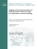 Cover page: Integrated control of dynamic facades and distributed energy resources for energy cost minimization in commercial buildings