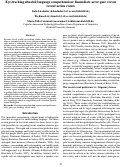 Cover page: Eye-tracking situated language comprehension: Immediate actor gaze versus recent action events