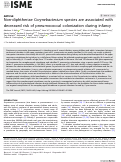 Cover page: Non-diphtheriae Corynebacterium species are associated with decreased risk of pneumococcal colonization during infancy.