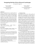 Cover page of Navigating Machine-Driven Research Landscapes: A Comparative Approach