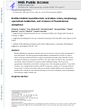 Cover page: Biofilm Inhibitor Taurolithocholic Acid Alters Colony Morphology, Specialized Metabolism, and Virulence of Pseudomonas aeruginosa
