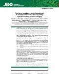 Cover page of Two-step regression analysis approach to assess burn wound severity using spatial frequency domain imaging