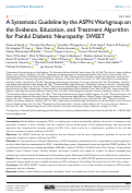 Cover page: A Systematic Guideline by the ASPN Workgroup on the Evidence, Education, and Treatment Algorithm for Painful Diabetic Neuropathy: SWEET.