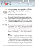 Cover page: Genome-wide network analysis of Wnt signaling in three pediatric cancers