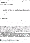 Cover page: Interpersonal Proximity Detection Using RSSI-Based Techniques.