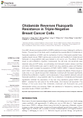 Cover page: Chidamide Reverses Fluzoparib Resistance in Triple-Negative Breast Cancer Cells