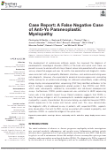 Cover page: Case Report: A False Negative Case of Anti-Yo Paraneoplastic Myelopathy