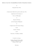 Cover page: Inference From Two Non-Equilibrium Models In Population Genetics