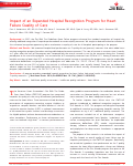 Cover page: Impact of an Expanded Hospital Recognition Program for Heart Failure Quality of Care