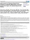 Cover page: Interventions to Optimize Spinal Cord Perfusion in Patients With Acute Traumatic Spinal Cord Injury: An Updated Systematic Review.