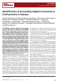 Cover page: Identification of preexisting adaptive immunity to Cas9 proteins in humans