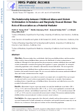 Cover page: The Relationship Between Childhood Abuse and Violent Victimization in Homeless and Marginally Housed Women: The Role of Dissociation as a Potential Mediator
