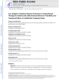 Cover page: Can adaptive treatment improve outcomes in family-based therapy for adolescents with anorexia nervosa? Feasibility and treatment effects of a multi-site treatment study