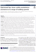 Cover page: Optimized hip–knee–ankle exoskeleton assistance at a range of walking speeds