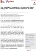 Cover page: High-Throughput Wastewater SARS-CoV-2 Detection Enables Forecasting of Community Infection Dynamics in San Diego County