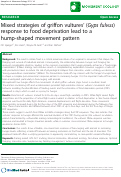 Cover page: Mixed strategies of griffon vultures' (Gyps fulvus) response to food deprivation lead to a hump-shaped movement pattern