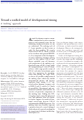 Cover page: Toward a unified model of developmental timing