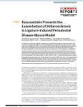 Cover page: Rosuvastatin Prevents the Exacerbation of Atherosclerosis in Ligature-Induced Periodontal Disease Mouse Model