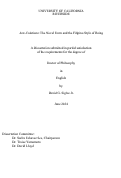 Cover page: Arte-Culations: The Novel Form and the Filipino Style of Being