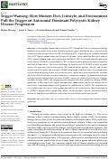 Cover page: Trigger Warning: How Modern Diet, Lifestyle, and Environment Pull the Trigger on Autosomal Dominant Polycystic Kidney Disease Progression.