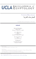 Cover page: Votive Practices