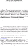 Cover page: Collaborative Learning of concepts in Distance Learning Conceptal Map: Analysis of prototypes and categorization levels