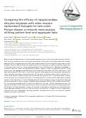 Cover page: Comparing the efficacy of cipaglucosidase alfa plus miglustat with other enzyme replacement therapies for late-onset Pompe disease: a network meta-analysis utilizing patient-level and aggregate data.