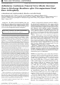 Cover page: Ambulatory Continuous Femoral Nerve Blocks Decrease Time to Discharge Readiness after Tricompartment Total Knee Arthroplasty