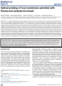 Cover page: Optical probing of local membrane potential with fluorescent polystyrene beads