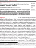 Cover page: PM2.5 exposure disparities persist despite strict vehicle emissions controls in California.