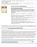 Cover page: Demographic and health surveys indicate limited impact of condoms and HIV testing in four African countries.