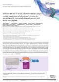 Cover page: ATTAIN: Phase III study of etirinotecan pegol versus treatment of physician's choice in patients with metastatic breast cancer and brain metastases