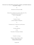 Cover page: Structural and Algorithmic Properties of Static and Mobile Random Geometric Graphs