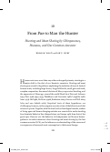 Cover page: From Pan to Man the Hunter: Hunting and Meat Sharing by Chimpanzees, Humans, and Our Common Ancestor