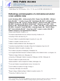 Cover page: Methodology and Demographics of a Brief Adolescent Alcohol Screen Validation Study