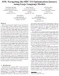 Cover page: ION: Navigating the HPC I/O Optimization Journey using Large Language Models