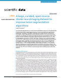 Cover page: A large, curated, open-source stroke neuroimaging dataset to improve lesion segmentation algorithms