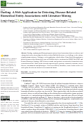 Cover page: Darling: A Web Application for Detecting Disease-Related Biomedical Entity Associations with Literature Mining.