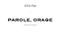 Cover page: Parole, Orage