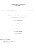 Cover page: Extended Hubbard Model: Studies on Quantum Information and Disorder