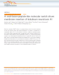 Cover page: A viral-fusion-peptide-like molecular switch drives membrane insertion of botulinum neurotoxin A1